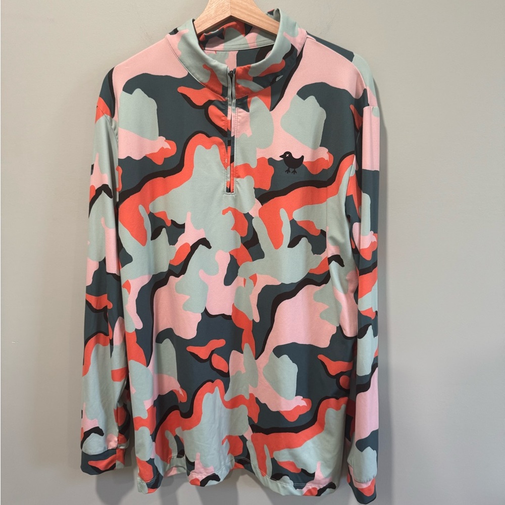 Bad Birdie Multicolor Camo Men's 1/4 zip